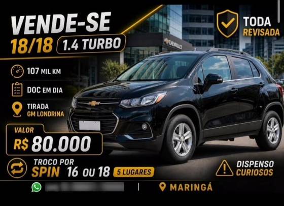 CHEVROLET TRACKER 1.4 16V TURBO FLEX LT AUTOMÁTICO